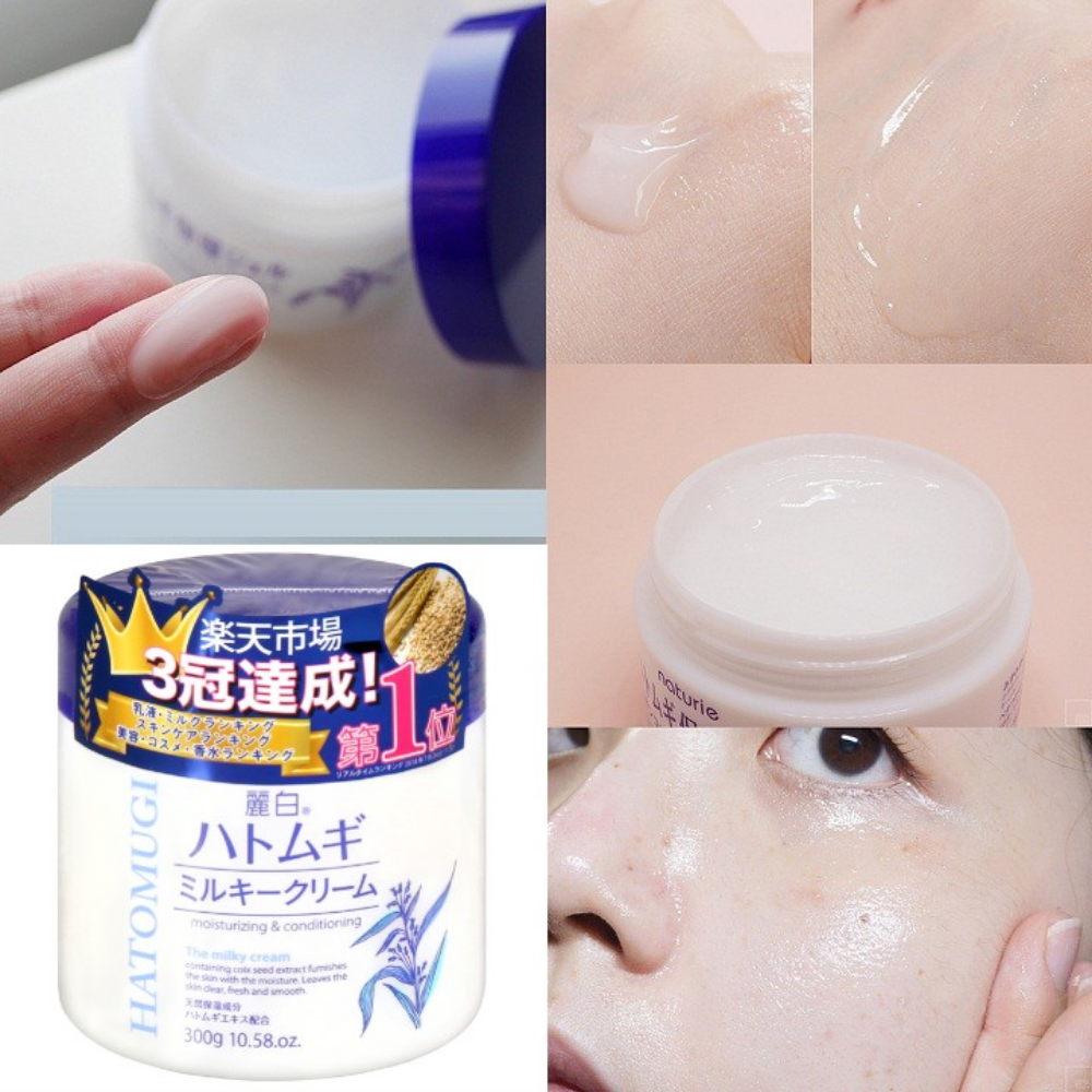 Kem dưỡng trắng da Hatomugi The Milky Cream 300g