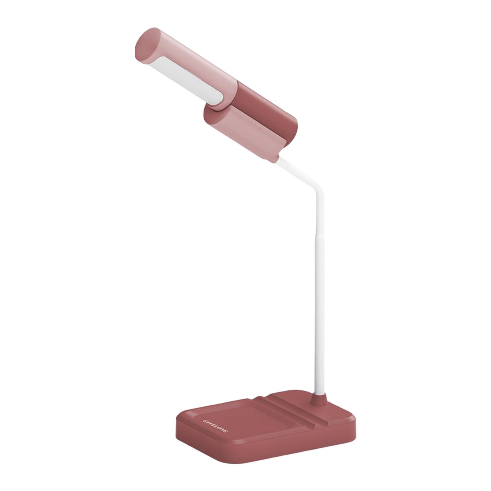 Desk Lamp with Phone Holder Handheld Flashlight for Study Dorm Red