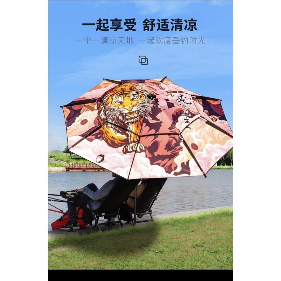 Ô CÂU CÁ 2 TẦNG THIẾT KẾ THÔNG MINH CHỐNG TIA UV CAO , VẢI ÉP NHIỆT 2 LỚP SIÊU BỀN , KHỚP XOAY 360 ĐỘ TIỆN LỢI