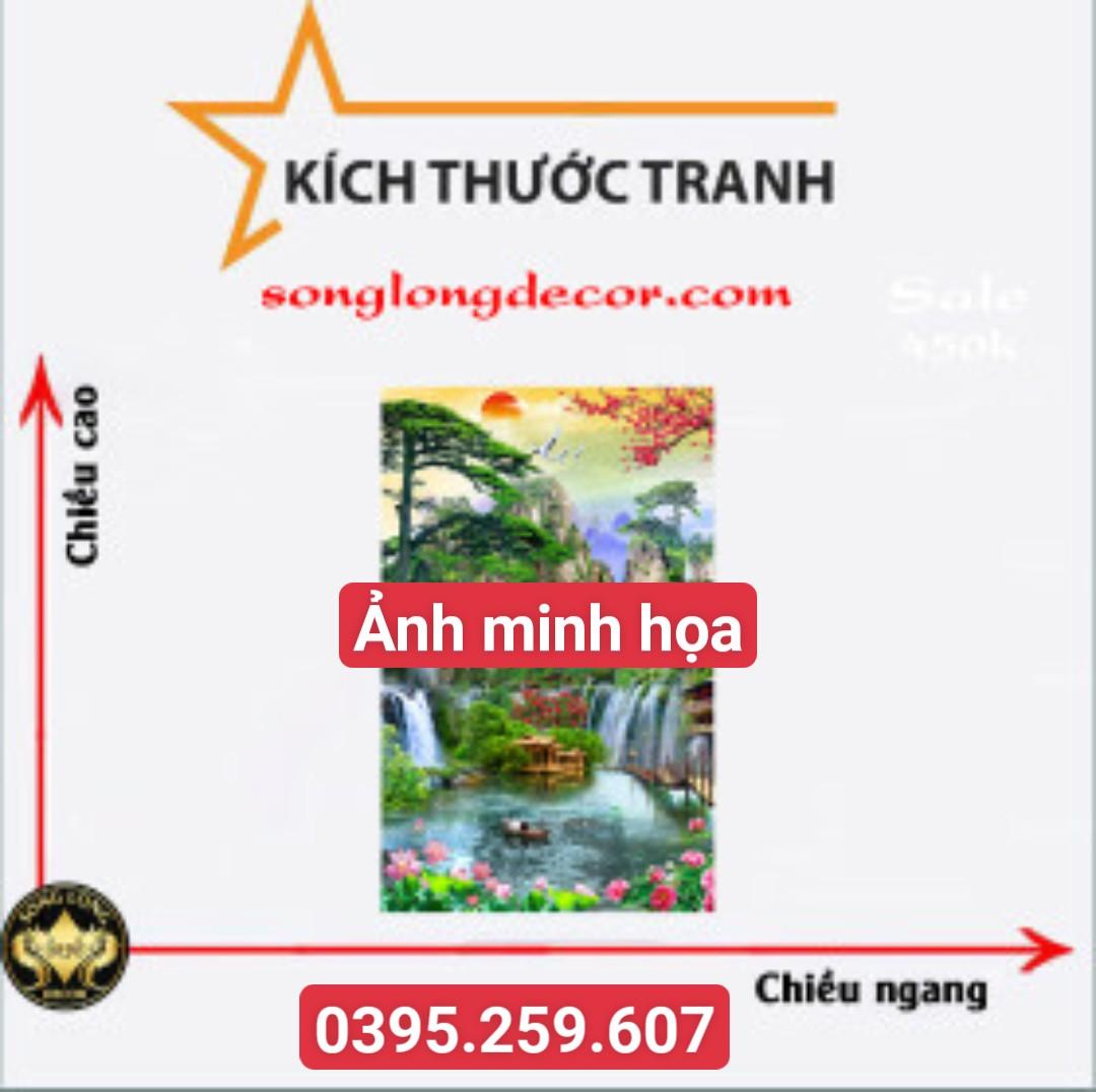 TRANH DÁN TƯỜNG VẢI LỤA 3D SƠN THUỶ HỮU TÌNH TẶNG KÈM KEO DÁN - TRANH PHONG CẢNH SƠN THUỶ TÁC NƯỚC ĐẸP