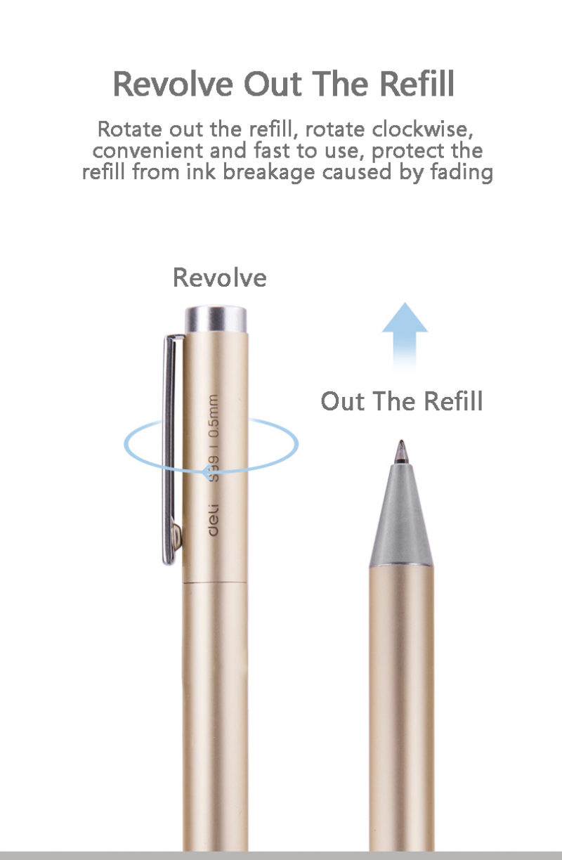 Bút ký kim loại Xiaomi 0.5mm Refill cho Xiaomi Bút ký Deli Bút ký Swiss Refill Roller Roller Ball Sign Bút Mi Xiomi Bút ký