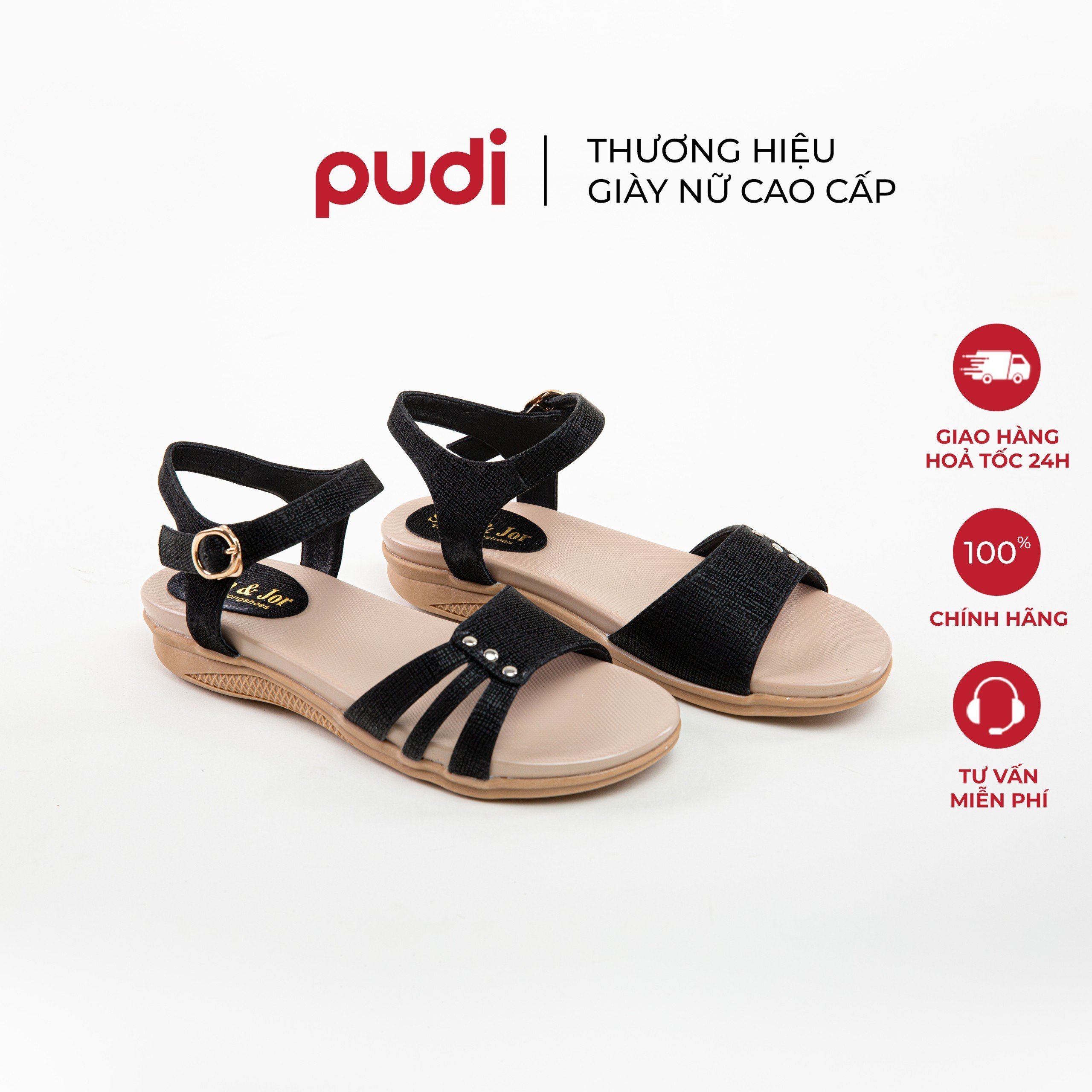 SANDAL NỮ ĐẾ BẰNG |PUDI| ĐẾ CHỐNG TRƯỢT - 9349