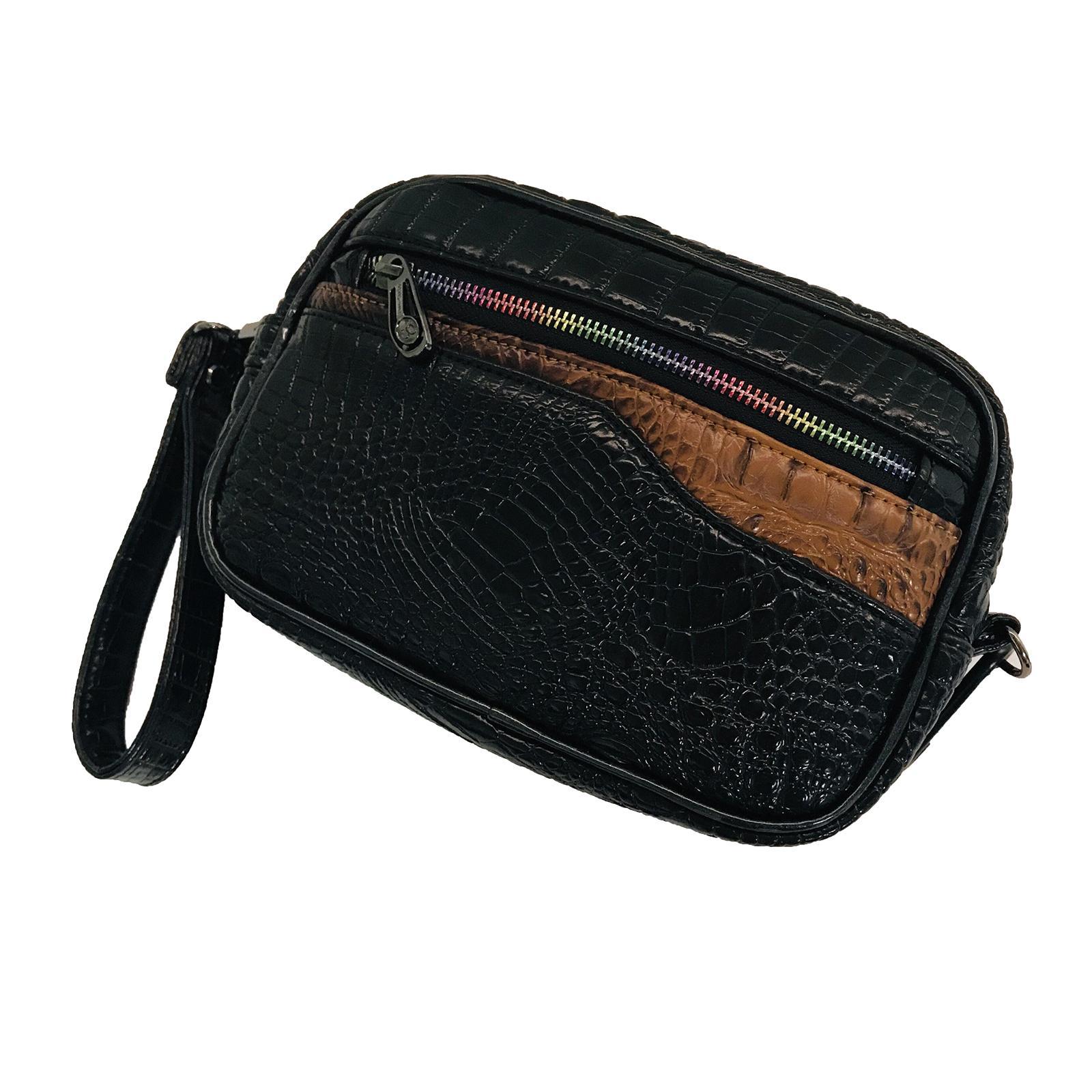Hellery Men Handbag Mini Carrier Clutch Hand Bag Cards Travel Purse Wallet