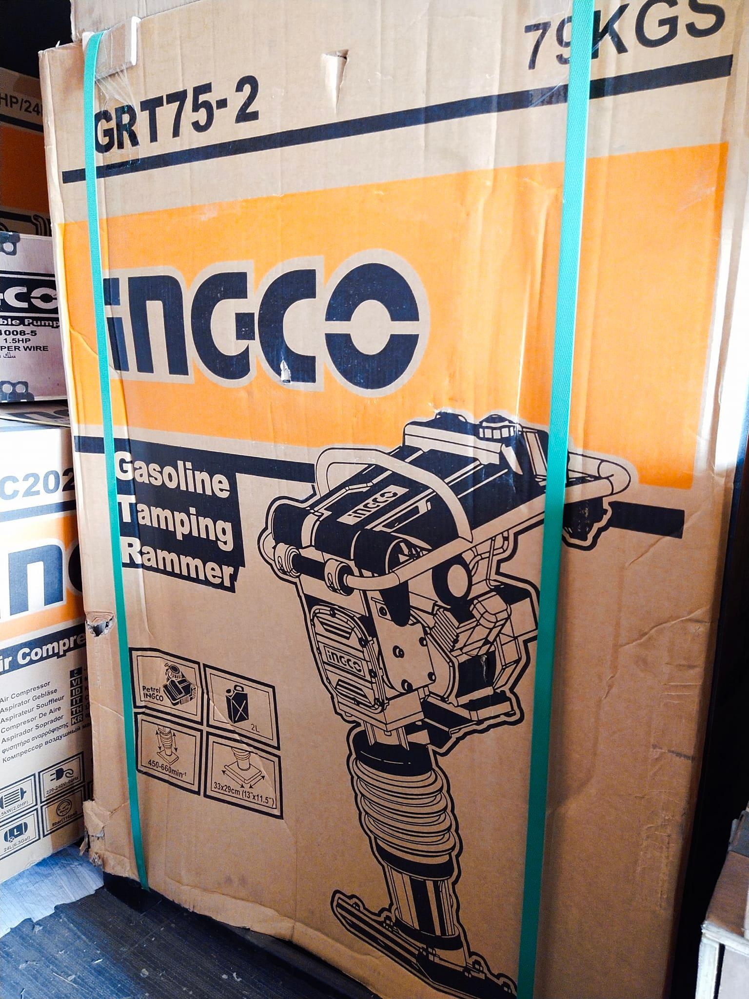 MÁY ĐẦM CÓC HÌNH TRỤ DÙNG XĂNG 4.8KW INGCO GRT75-2 - HÀNG CHÍNH HÃNG