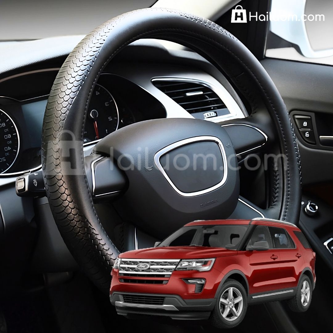 Bọc Vô Lăng ô tô cho FORD EXPLORER Da Thật Họa Tiết Da Rắn Cao Cấp