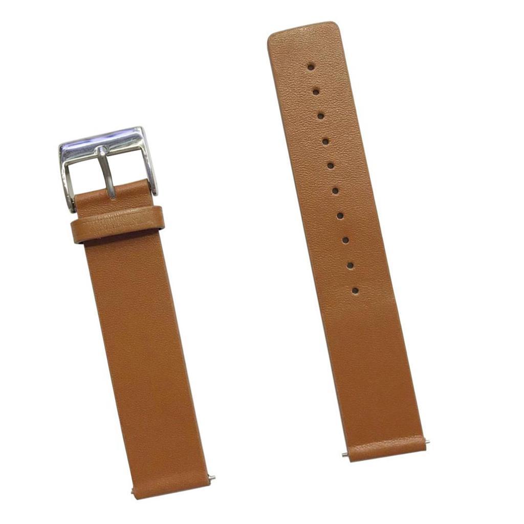 20mm Replacement Watchband Leather Smart Watch Strap for Samsung Gear S2 and Other 20mm Smartwatchs