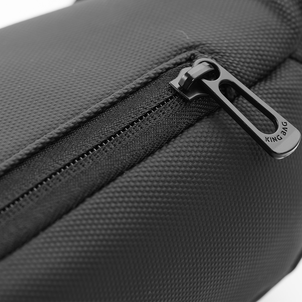 Túi đeo chéo thời trang, nhỏ gọn KINGBAG TORINO nhiều ngăn, vải kháng nước tốt, khóa kéo YKK, màu đen - Hàng chính hãng
