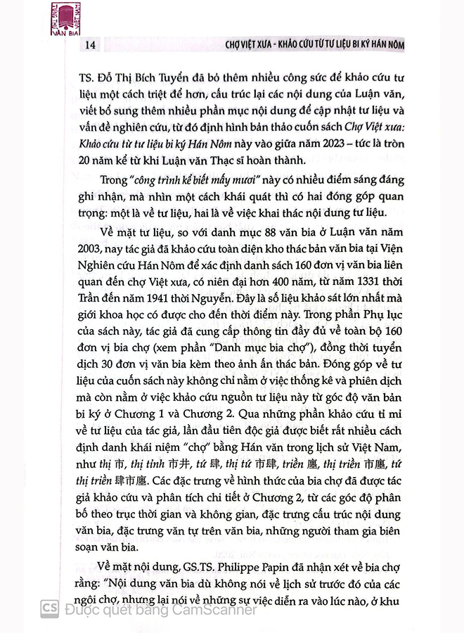 Sách - Chợ việt xưa - Khảo cứu từ tư liệu bi ký hán nôm