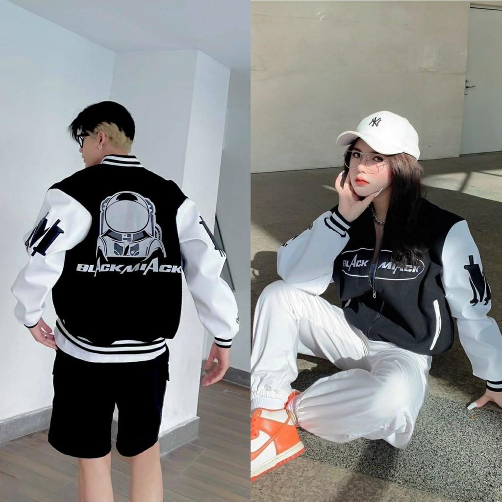 Áo khoác dù nam nữ, áo khoác bomber unisex in chữ BALCK phối viền cực đẹp thích hợp đi chơi đi dạo