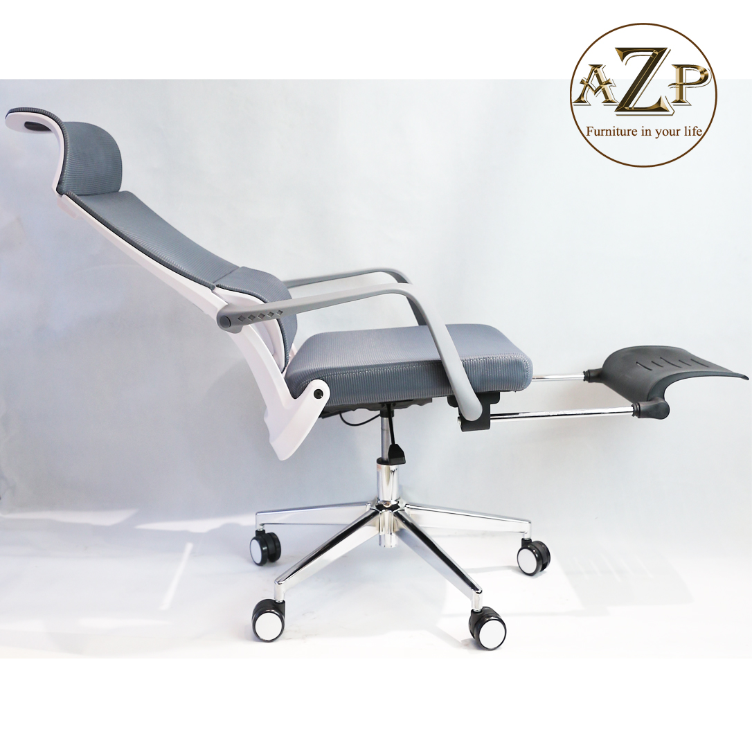 Siêu Phẩm Độc Quyền Ghế Thông Minh Dành cho Sếp, Ghế Giám Đốc, Ghế Văn Phòng AZP FURNITURE Ergonomic AZP-9742-XAM Ngả Nằm kèm Gác Chân