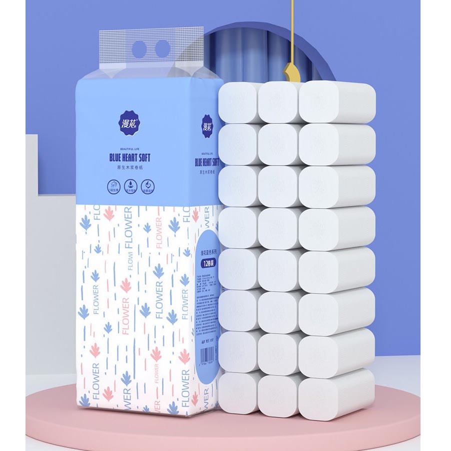 Giấy vệ sinh cuộn không lõi dạng cây 5 lớp