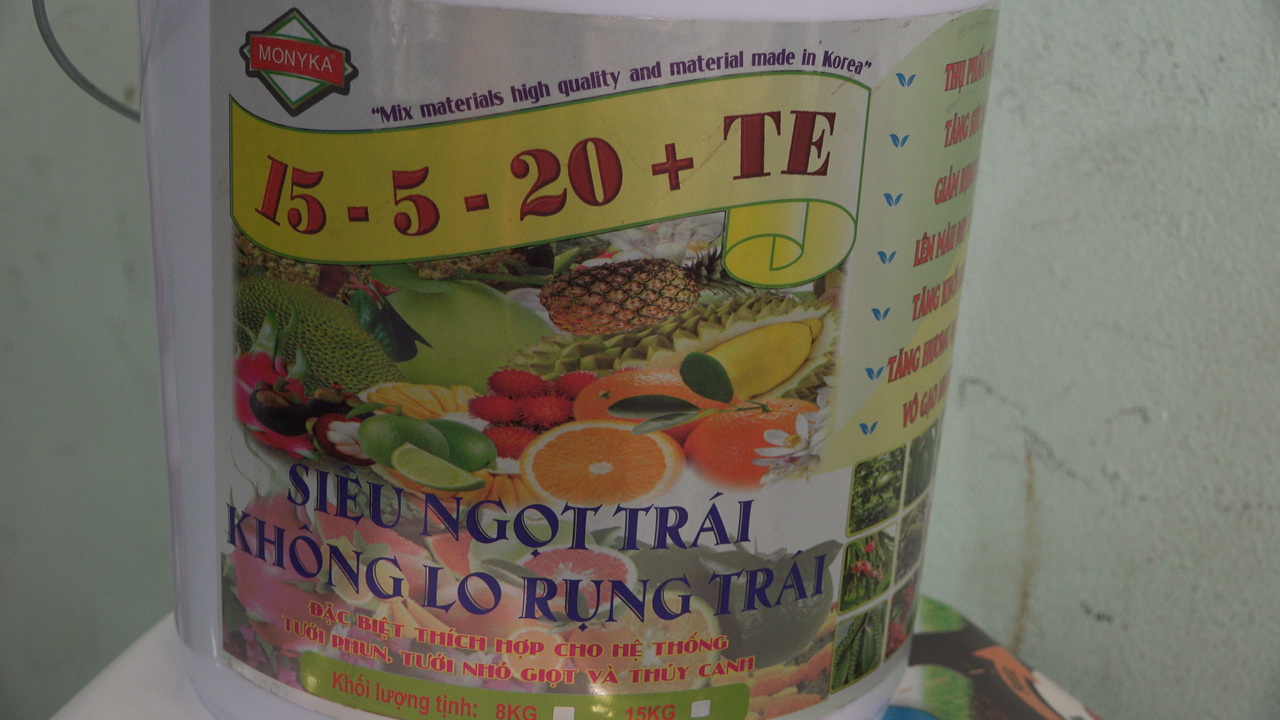 XÔ 15 KG PHÂN BÓN NPK 15-5-20 TE , PHÂN BÓN THÚC TRÁI NẶNG KÝ