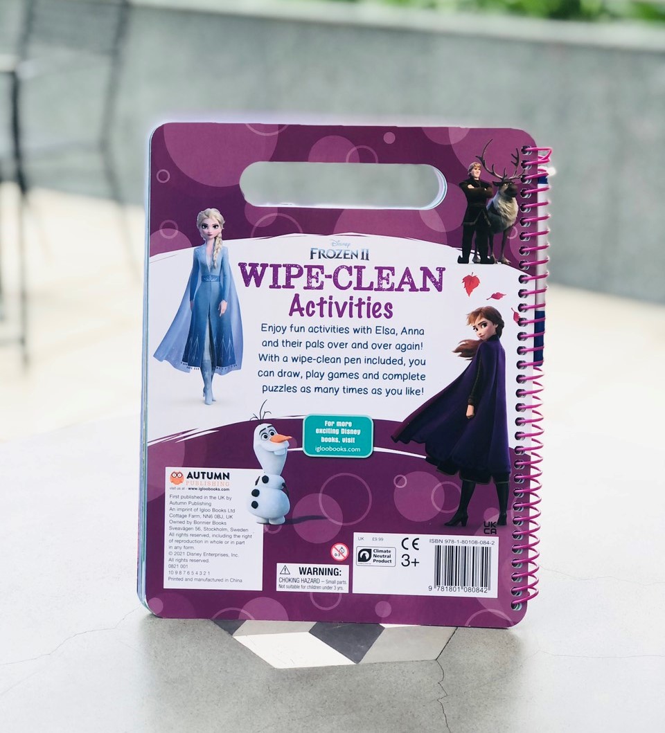 Sách tiếng anh tương tác công chúa băng giá Elsa - Disney Frozen 2: Wipe-Clean Activities