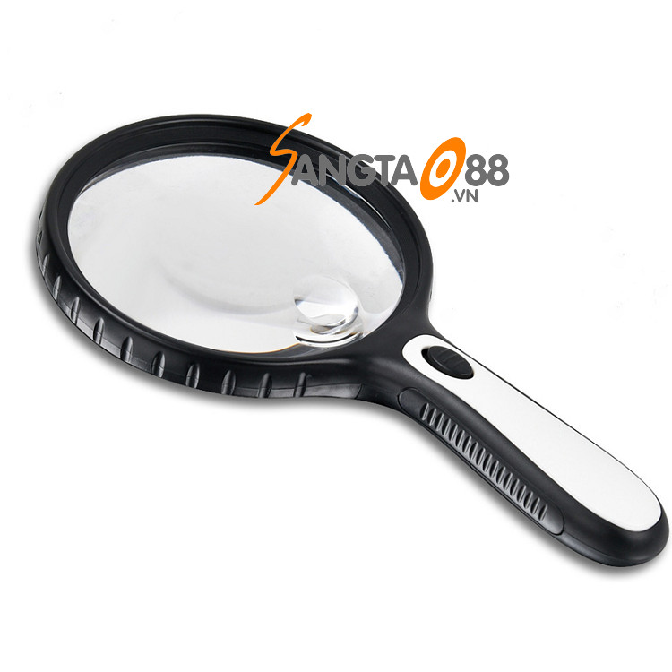 Kính lúp đọc sách báo cho người già 145mm có đèn cao cấp