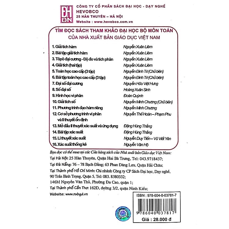 Sách - Đại Số Đại Cương