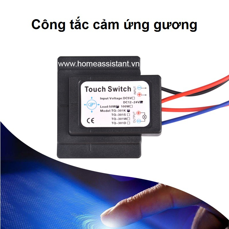 Công Tắc Cảm Ứng Bật Tắt Đèn Gương Kính 12V TQ01