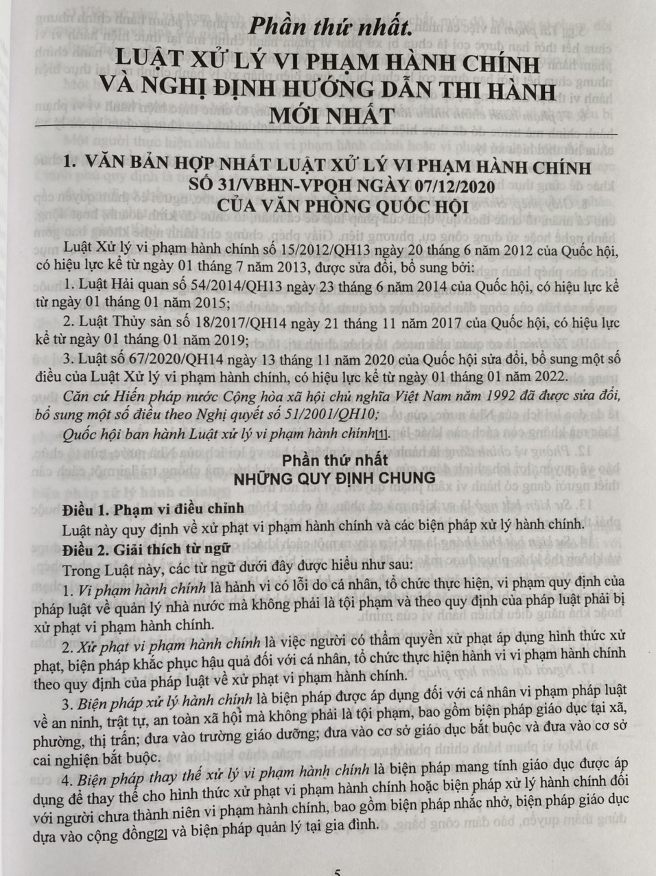 Hướng Dẫn Thi Hành Luật Xử Lý Vi Phạm Hành Chính  và Các Quy Định Xử Phạt Vi Phạm Hành Chính Mới Nhất