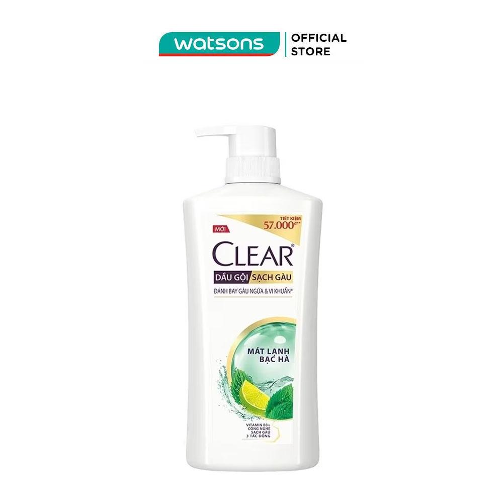 Dầu Gội Sạch Gàu Clear Mát Lạnh Bạc Hà 630g (612ml)
