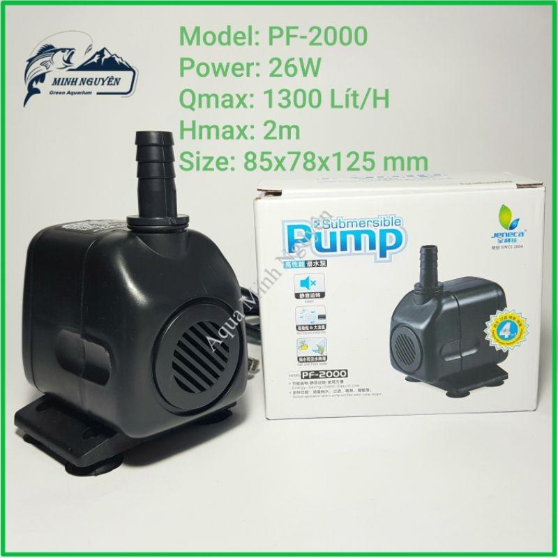 Bơm nước bể cá Jeneca PF-2000 1300 Lít/H 26w máy bơm nước chìm mini cho bể cá cảnh hồ cá cảnh