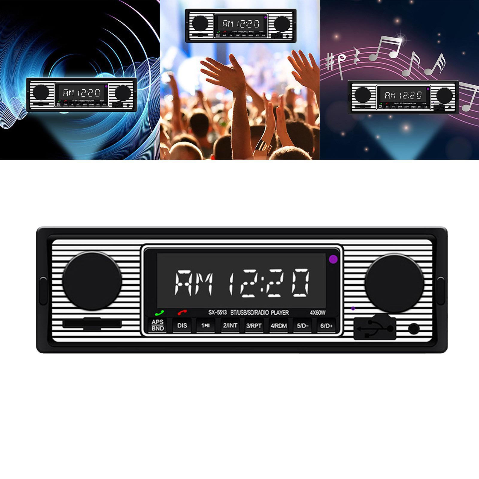 1 Din Digital Media Advanced Bluetooth Car Stereo Receiver w/AUX Audio