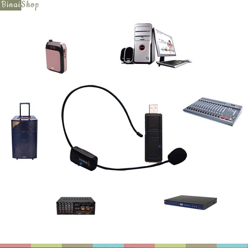XXD-U12 - Microphone Cài Tai Không Dây UHF Cho Máy Trợ Giảng, Amply, Loa Kéo