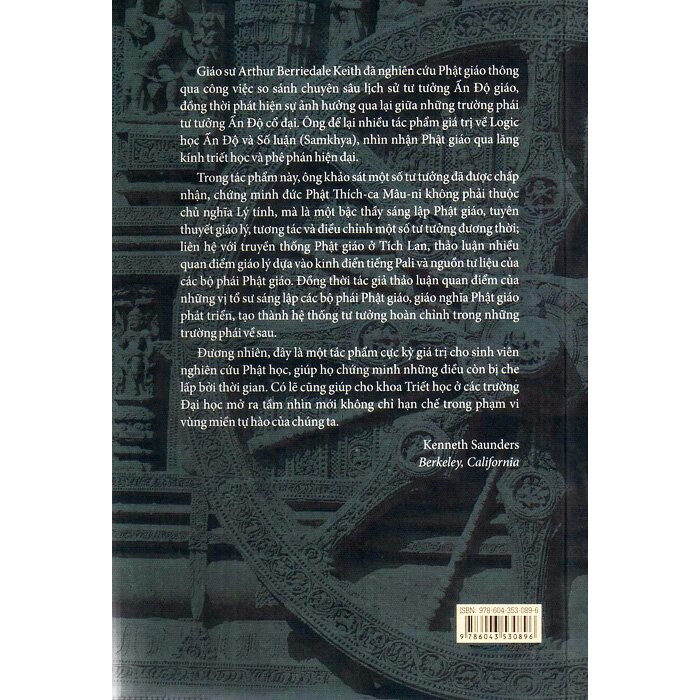 Triết Học Phật Giáo Ấn Độ Và Tích Lan - Arthur Berriedale Keith - Thích Thiện Chánh dịch - (bìa mềm)