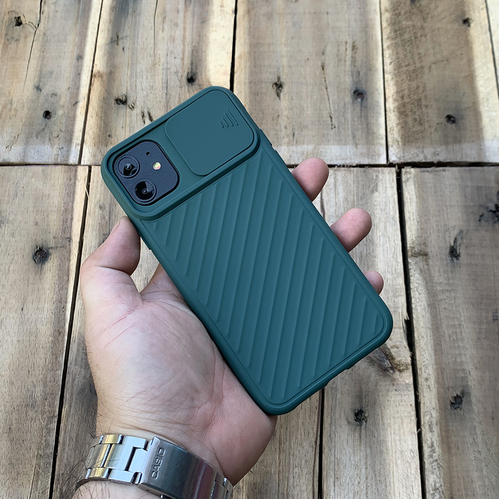Ốp lưng kéo nắp camera cao cấp dành cho iPhone 11 - Màu Xanh