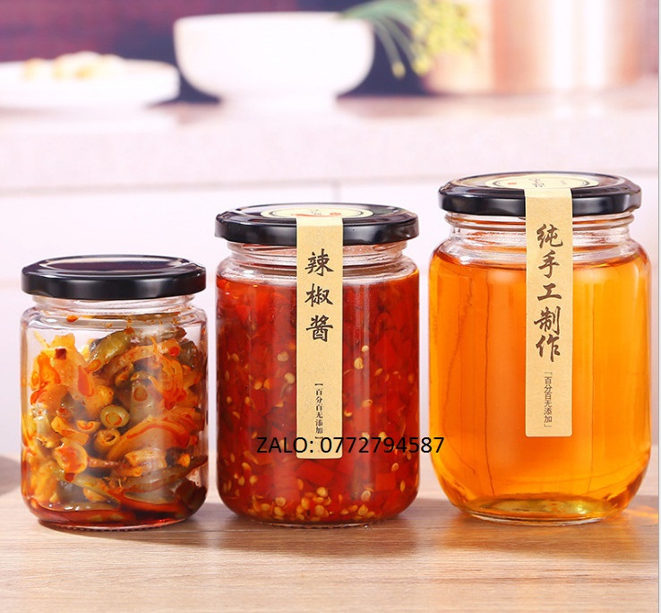 Hũ Thủy Tinh Tròn Trụ Nắp Thiết | Tùy Chọn Dung Tích