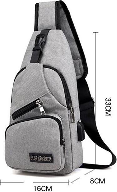 Túi đeo chéo nam cao cấp L1, thiết kế trẻ trung, năng động , nhiều ngăn tiện dụng, có cổng nối cáp sạc tiện lợi