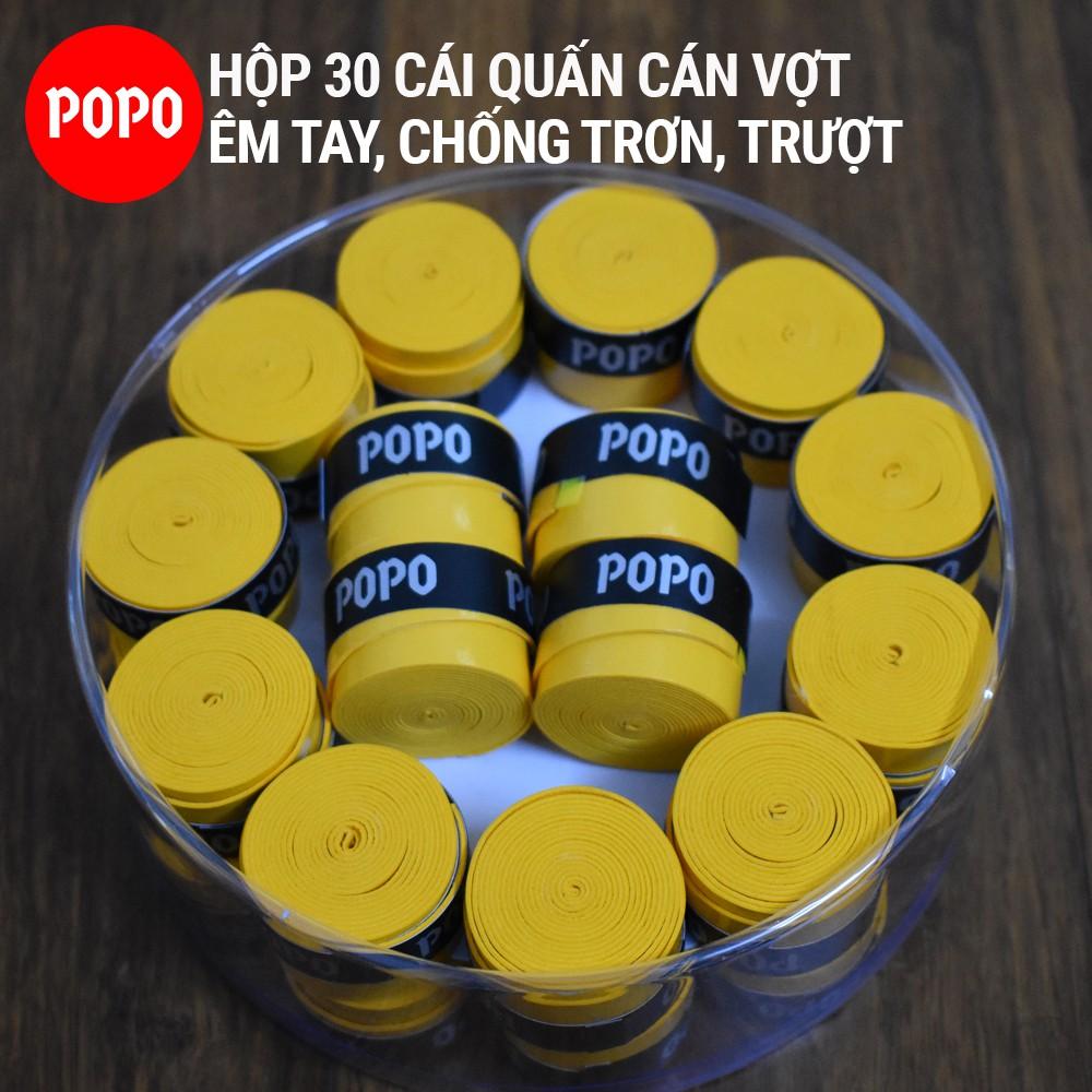 Hộp 30 cái Quấn cán Tennis, Cầu lông, mềm mại độ bền cao POPO Collection