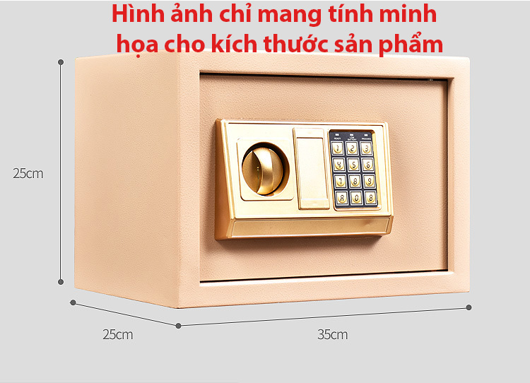 Két sắt mini điện tử 25E 35x25x25cm tiện nghi, két sắt cao cấp Charmi Color