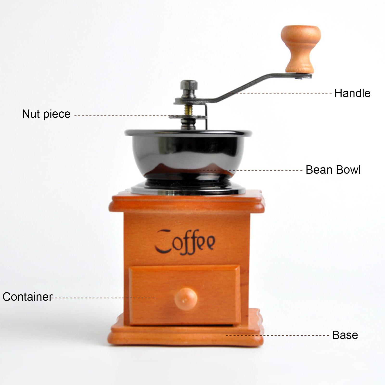 Máy xay cà phê bằng tay bằng thép không gỉ và gỗ