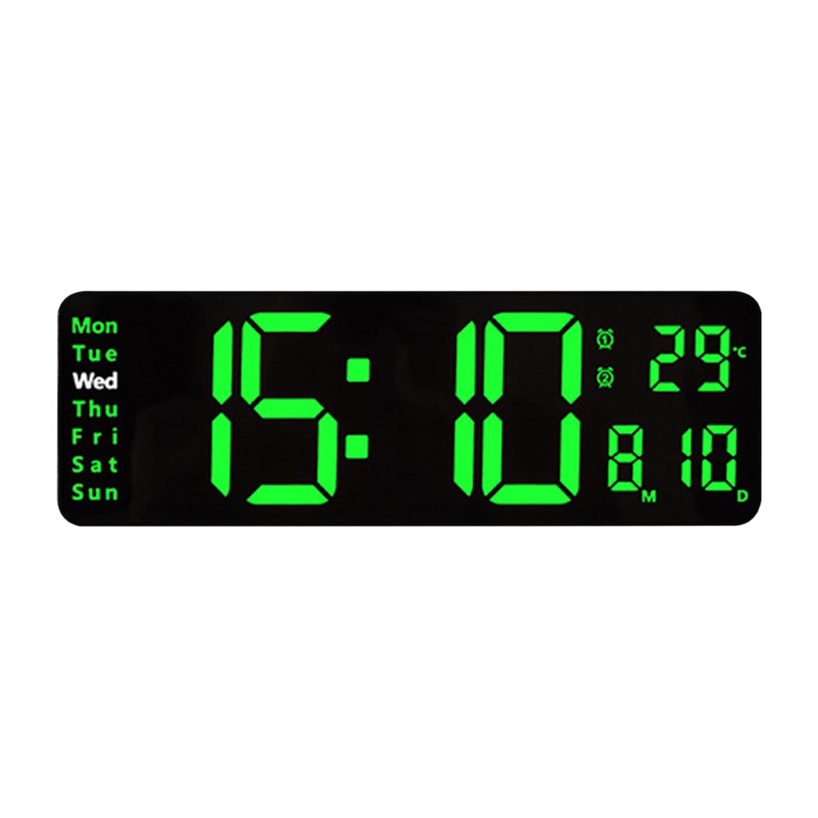 Modern LED Electronic Clock 2 Alarms Desk Clock for Shop Living Room Bedside