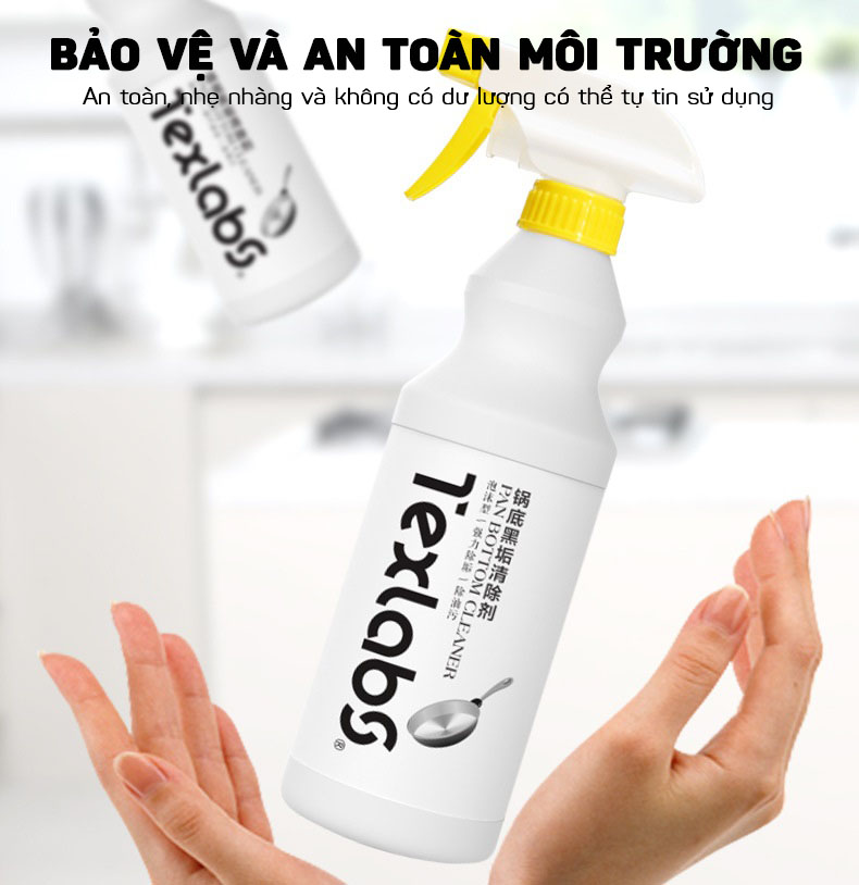 Dung Dịch Tẩy Cặn Đen Đáy Nồi, Xoong, Chảo Inox Siêu Sạch TEXLABS- Hàng Nhập Khẩu