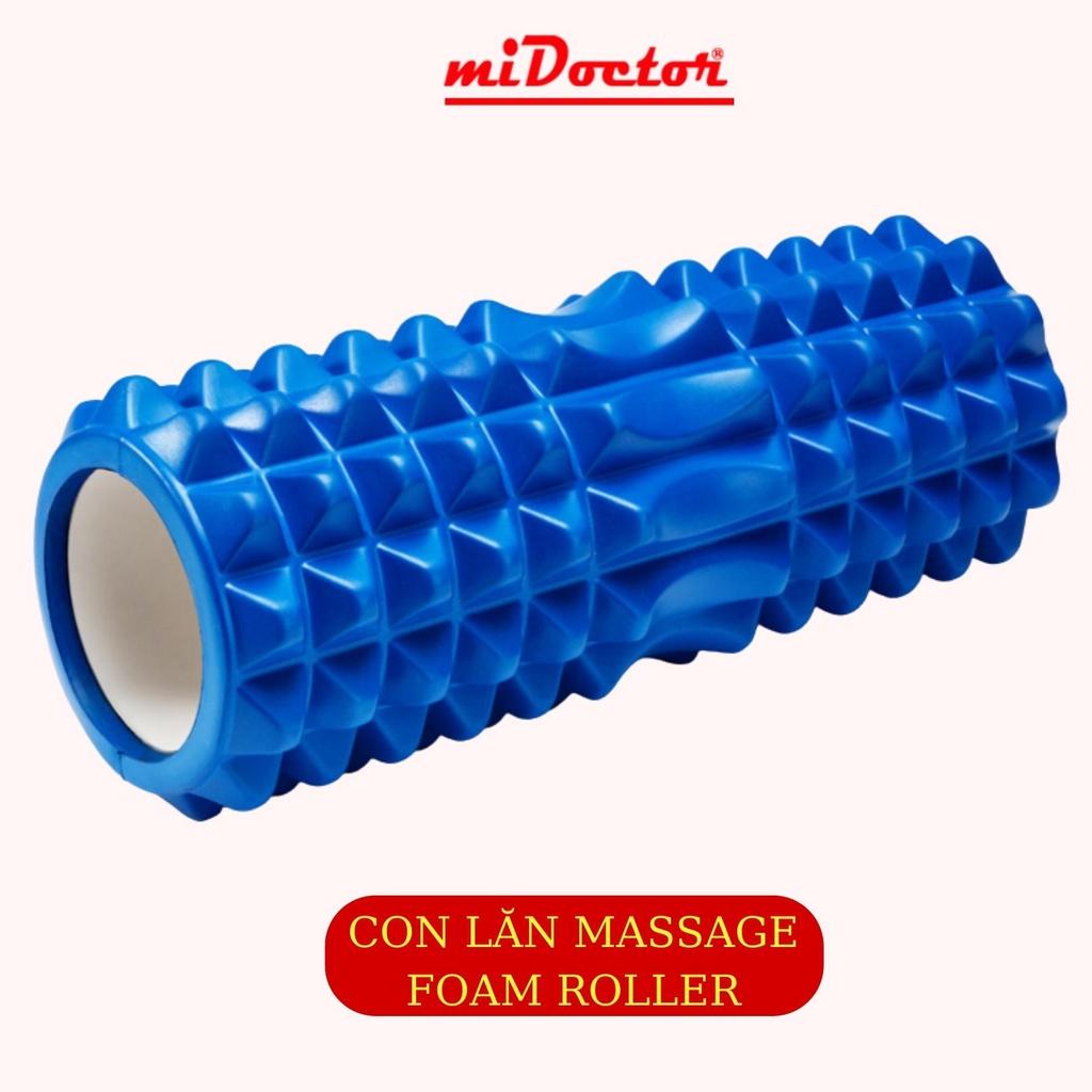 Con lăn Foam Roller massage có gai 33cm giãn cơ tập Gym, Yoga, thể hình miDoctor