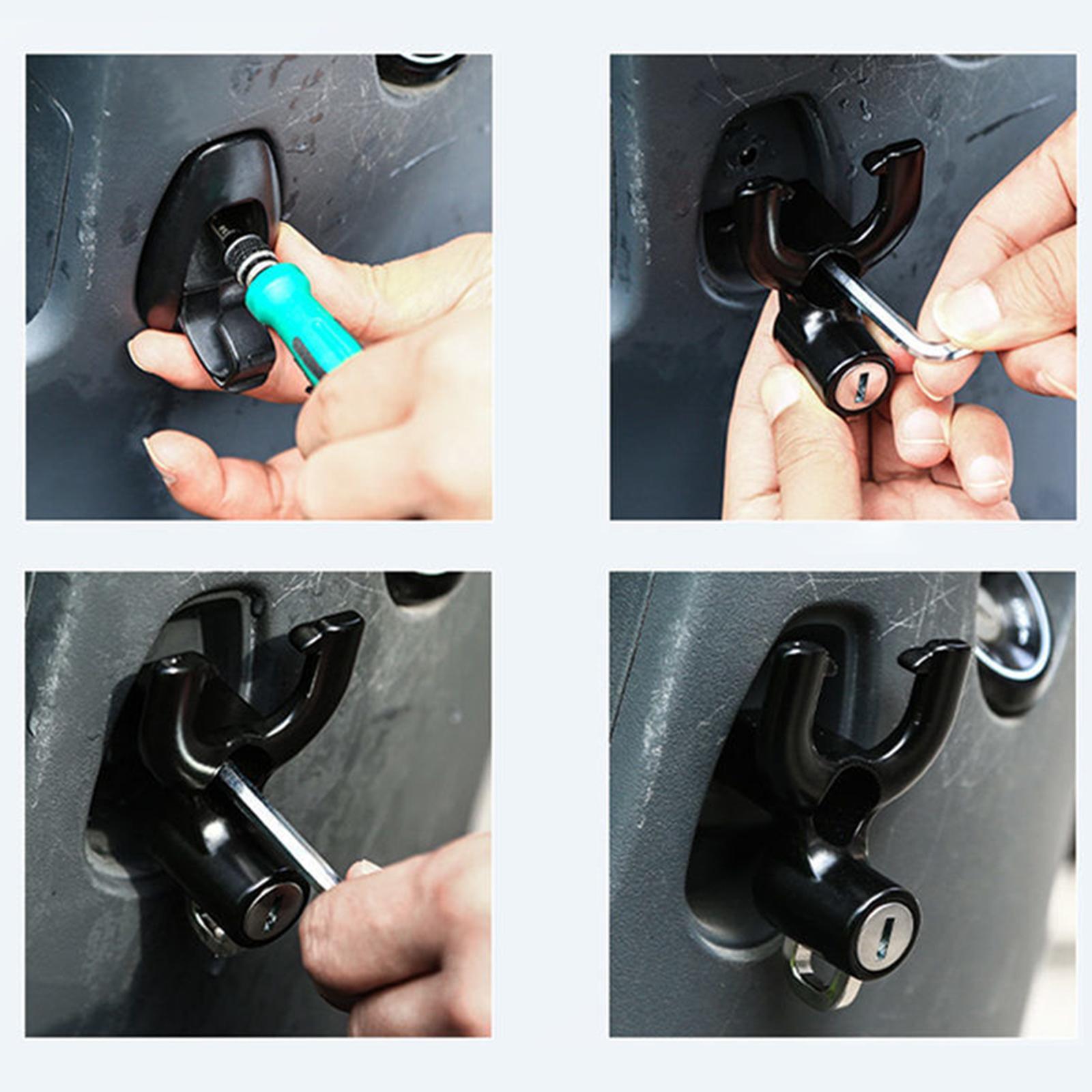 Motorcycle Lock Hook Waterproof Anti Rust Easy Installation Universal