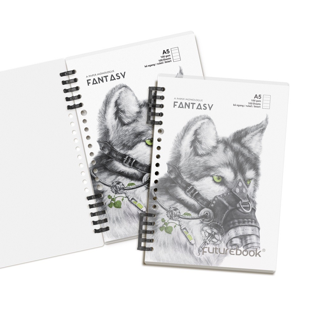 FUTUREBOOK-Sổ Còng Tiện lợi A5 –100Trang–Dòng Kẻ Ngang–Định Lượng 100Gsm. Mã Sản Phẩm CK599