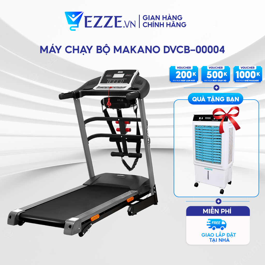 Máy Chạy Bộ Tại Nhà Makano DVCB-00004 Gấp Gọn, Máy Chạy Bộ Theo Dõi Sức Khỏe Bảo Hành 12 Tháng Khung Chắc Chắn