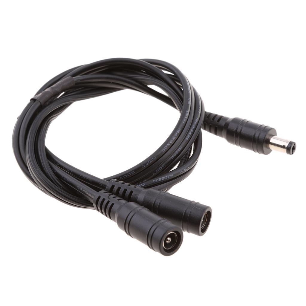 DC   Male Plug To 2 Female Jack Cable Splitter 5.5 mm x 2.1mm Adapter