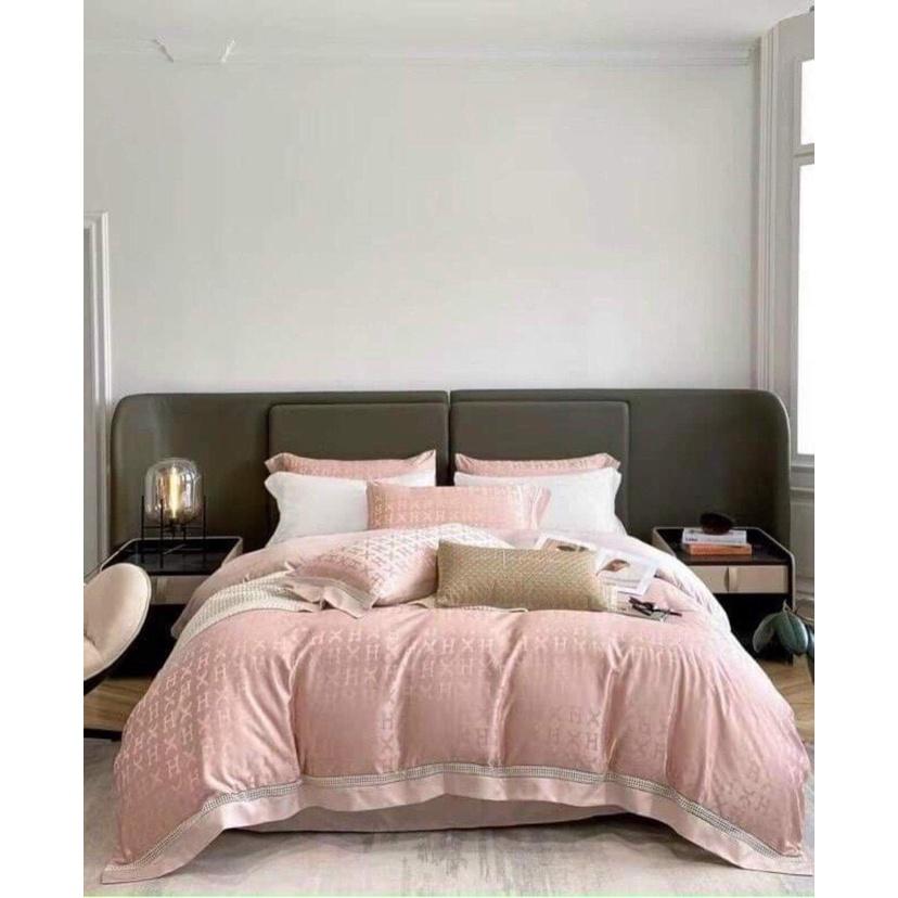 Bộ Chăn Ga Gối Lụa DreamCity Vân Chìm Đủ Kích Thước Cao Cấp Set Chăn Ga Gối Lụa 4 Món DreamCity