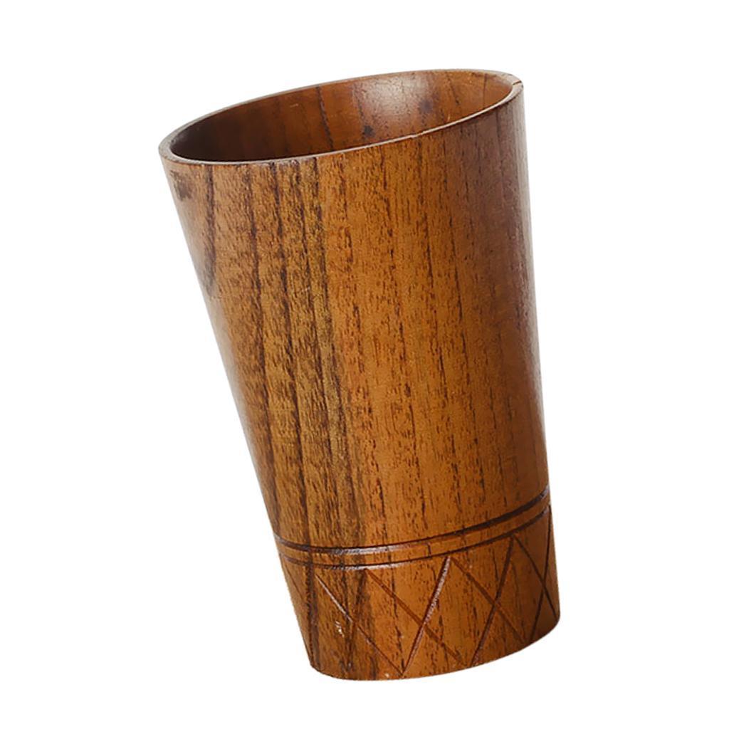 Wooden Cup Handmade Coffee Tea Beer Juice Milk Mug Drink Cup 7.8cmx11.5cm