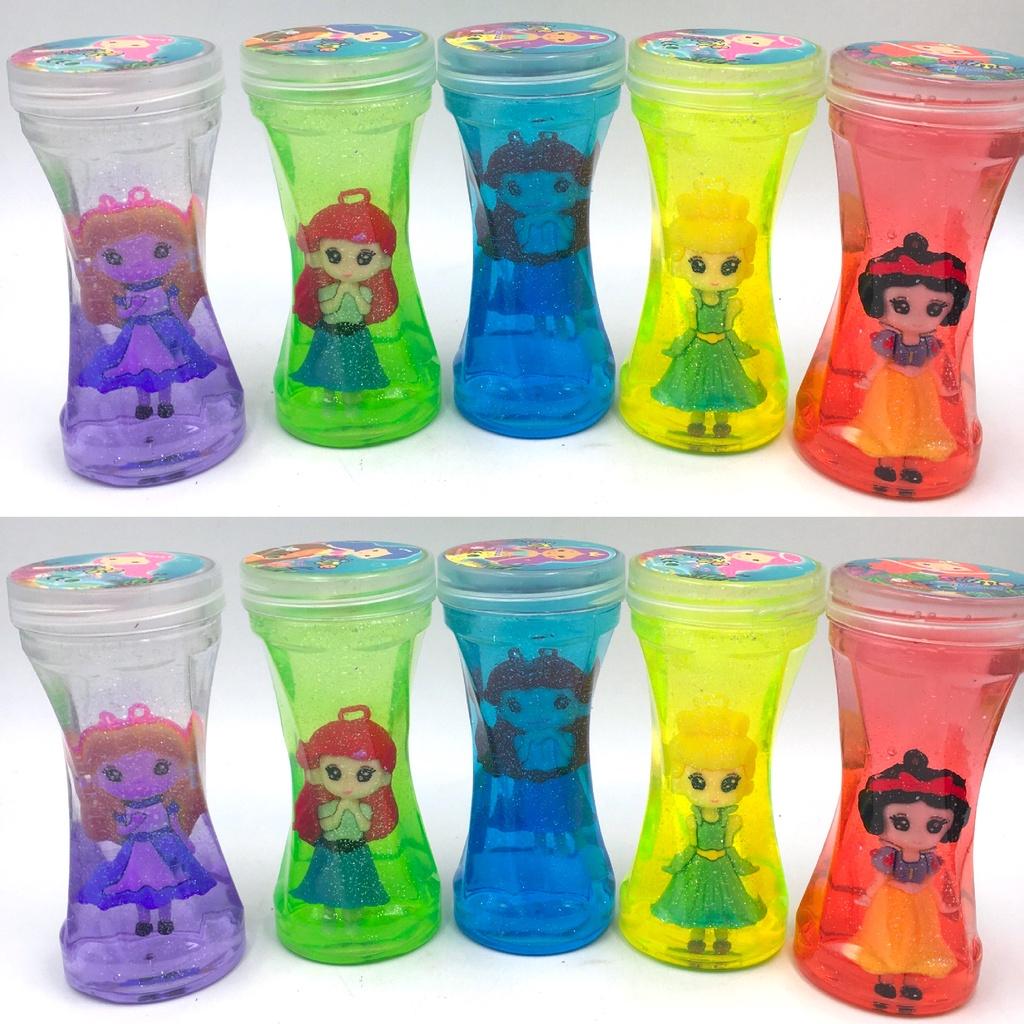 Slime dạng xoắn charm công chúa búp bê 9 màu cực đẹp Đồ chơi hũ slam chất nhờn ma quái squishy