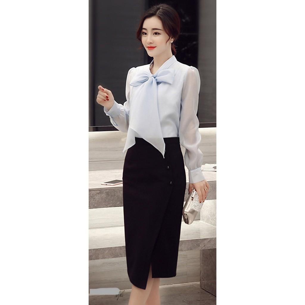 CHÂN VÁY TÀ LỆCH PHỐI NÚT FASHION