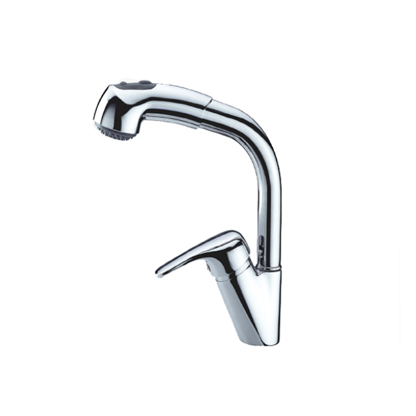 Vòi rửa chén Malloca K140 có dây rút - Hai nguồn nước