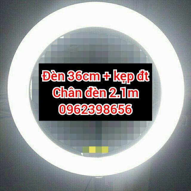 ĐÈN LIVESTREAM 36CM CHÂN 2.1M KÈM KẸP ĐT