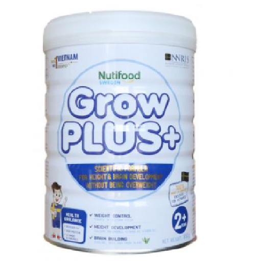 Sữa bột GROW PLUS loại 850g giành cho bé thừa cân, phát triển chiều cao-tặng khăn đa lau đang năng.