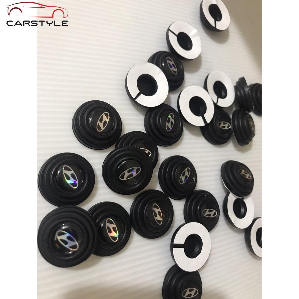 Combo 16 Núm Cao su giảm chấn , chống va đập cửa xe Ô tô theo Logo Xe