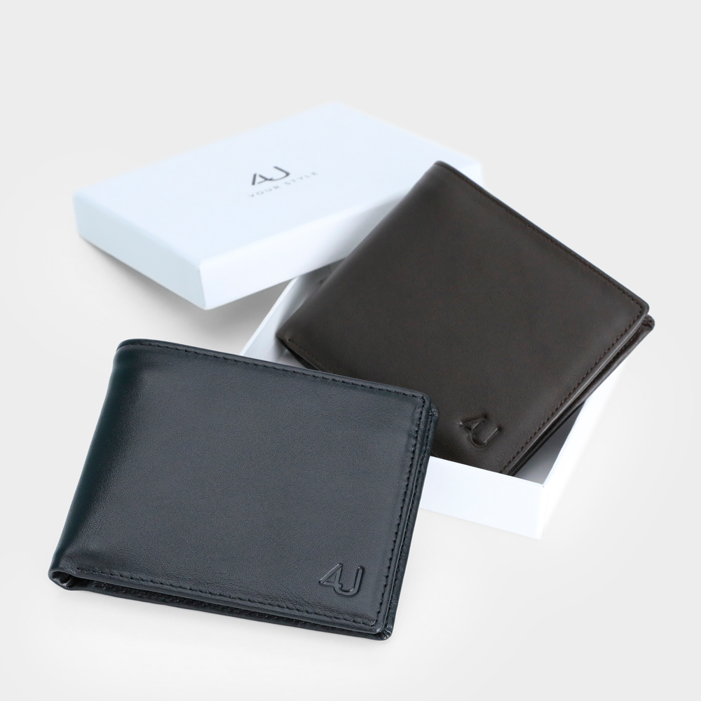 Bóp ví nam da bò thật 4U cao cấp dáng ngang, nhiều ngăn đựng tiền và thẻ FA162