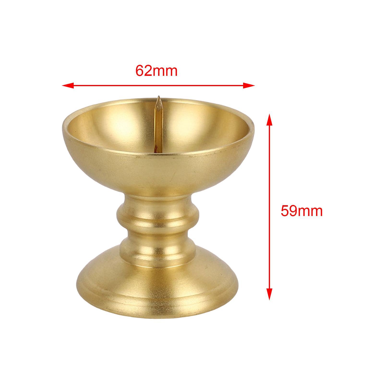 Copper Tealight Holder Candle Holder Buddhist Candlestick Desk Decorations