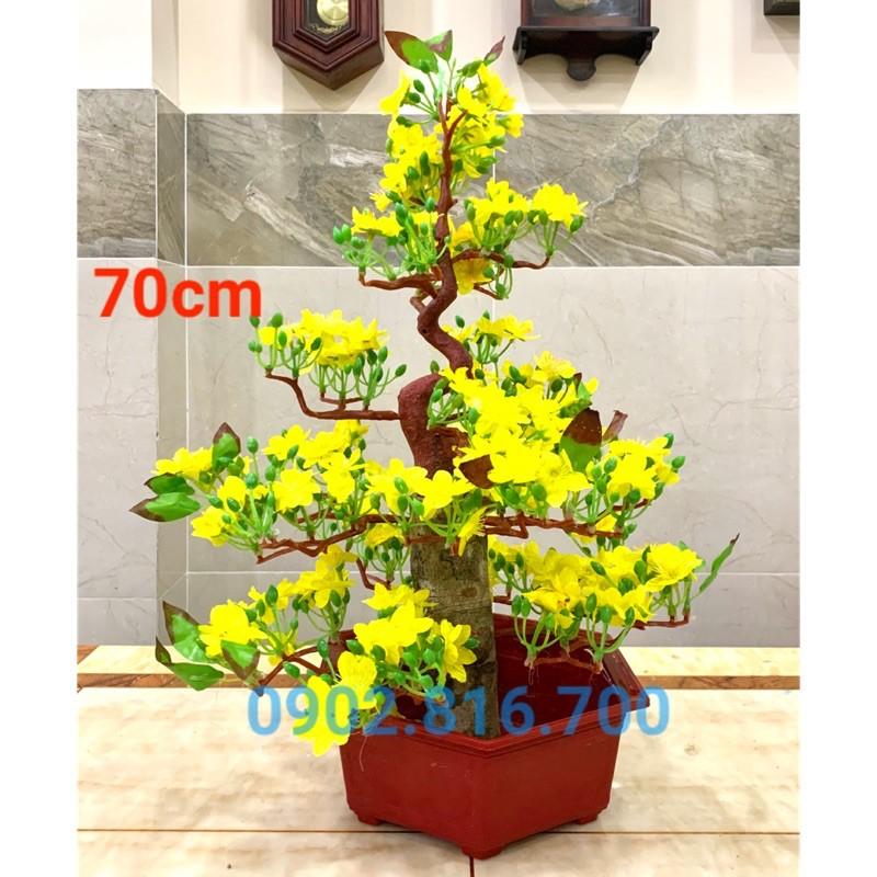 Cây mai bonsai giả để bàn trang trí tết